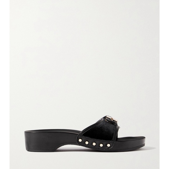 Scholl x Issimo pescura wooden sandal velvet 38 - Picture 3 of 7